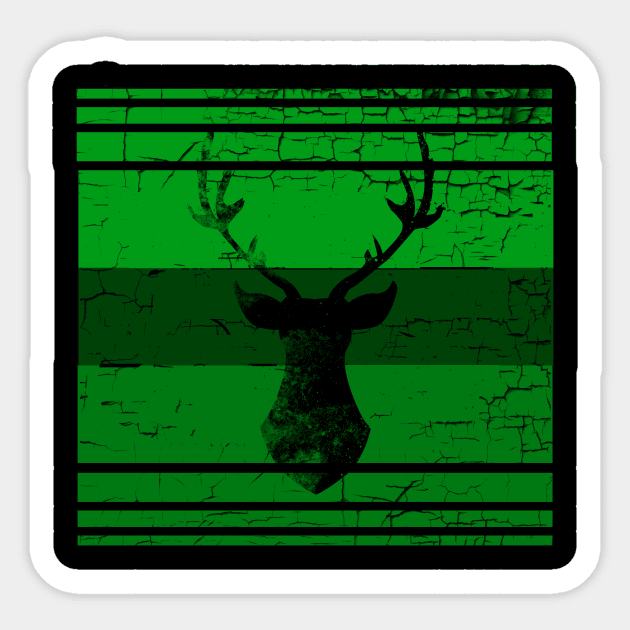 Retro Deer Sticker by Imutobi